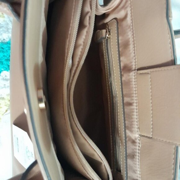 Time & Tru Maxwell Satchel, Mocha Splash - Picture 5 of 7